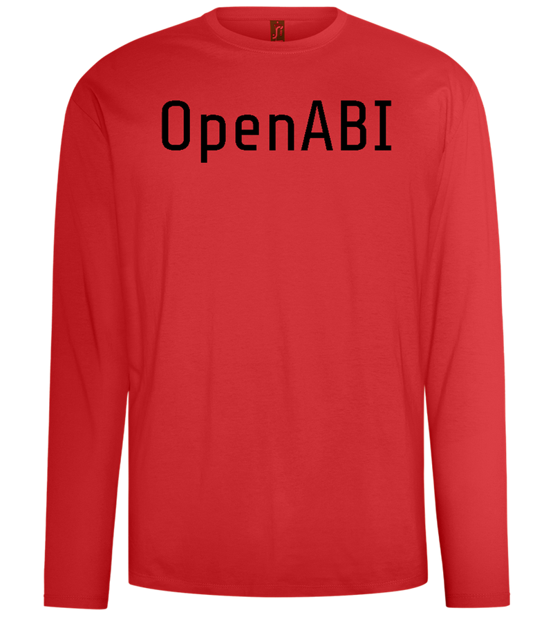 OpenABI Design - Comfort men's long sleeve t-shirt_RED_front