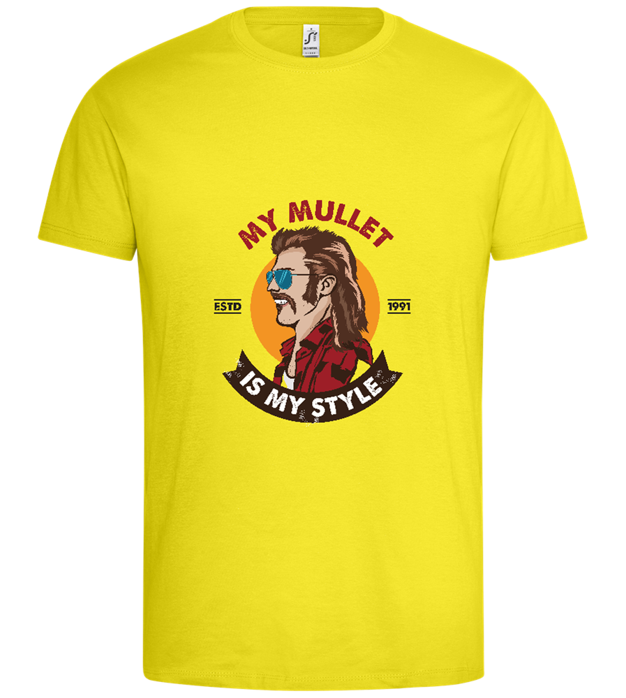 The Mullet Design - Premium men's t-shirt_LEMON_front