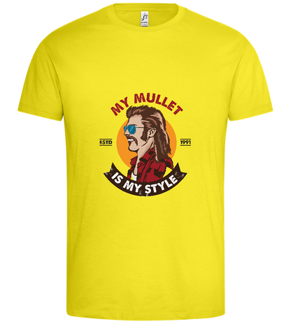 The Mullet Design - Premium men's t-shirt_LEMON_front