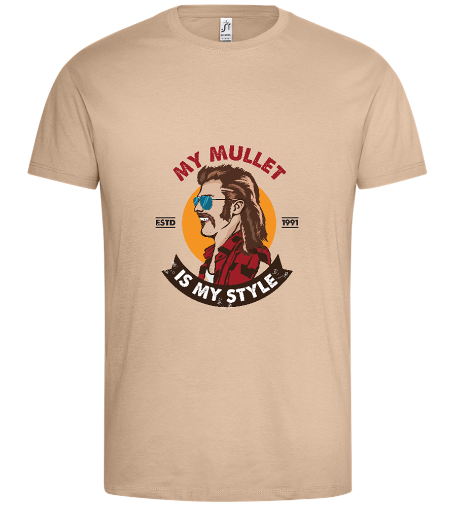 The Mullet Design - Premium men's t-shirt_SAND_front