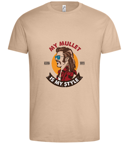 The Mullet Design - Premium men's t-shirt_SAND_front