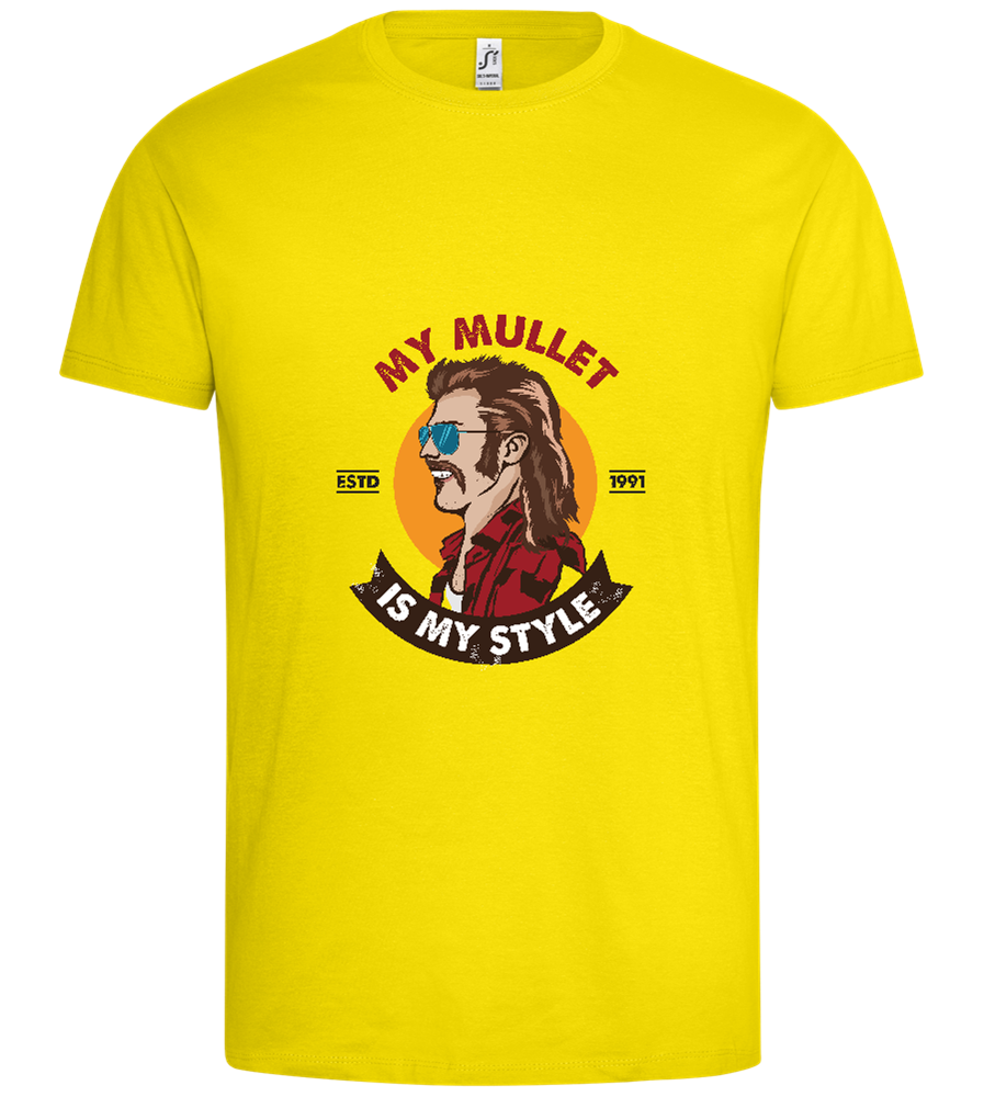 The Mullet Design - Premium men's t-shirt_YELLOW_front