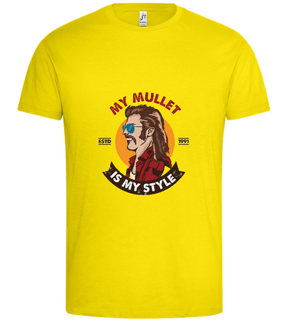 The Mullet Design - Premium men's t-shirt_YELLOW_front