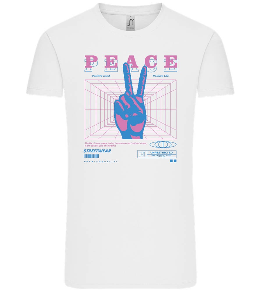 Peace Positive Mind Positive Life Design - Comfort Unisex T-Shirt_WHITE_front