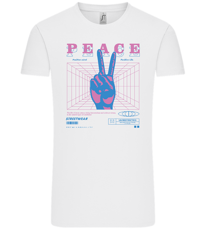 Peace Positive Mind Positive Life Design - Comfort Unisex T-Shirt_WHITE_front