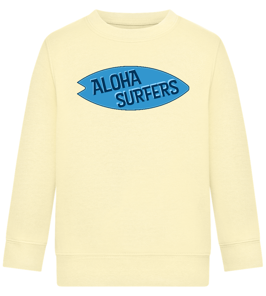 Aloha Surfers Design - Comfort Kids Sweater_AMARELO CLARO_front