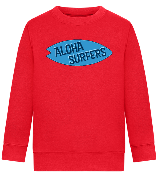 Aloha Surfers Design - Comfort Kids Sweater_BRIGHT RED_front