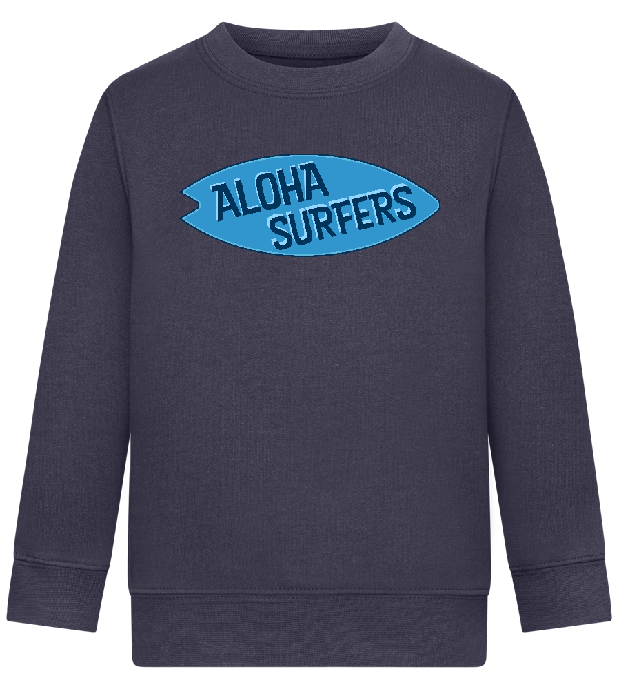 Aloha Surfers Design - Comfort Kids Sweater_FRENCH NAVY_front