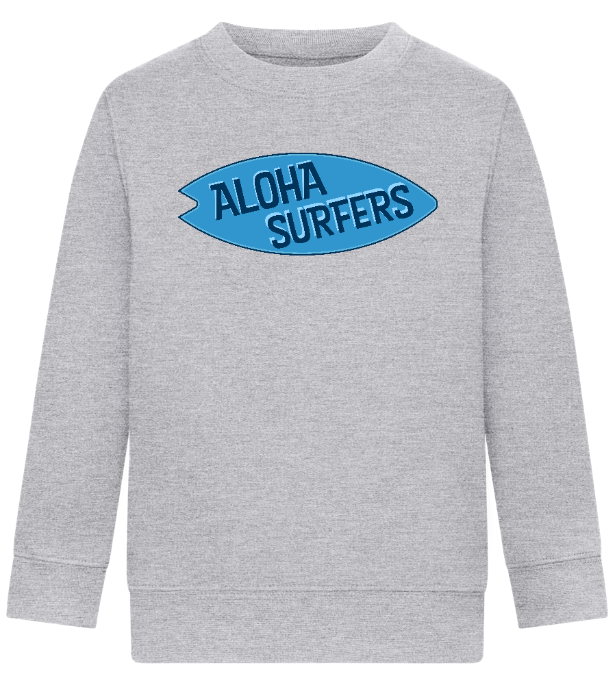 Aloha Surfers Design - Comfort Kids Sweater_ORION GREY II_front