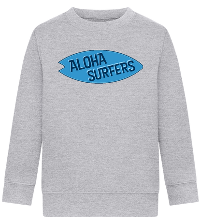 Aloha Surfers Design - Comfort Kids Sweater_ORION GREY II_front