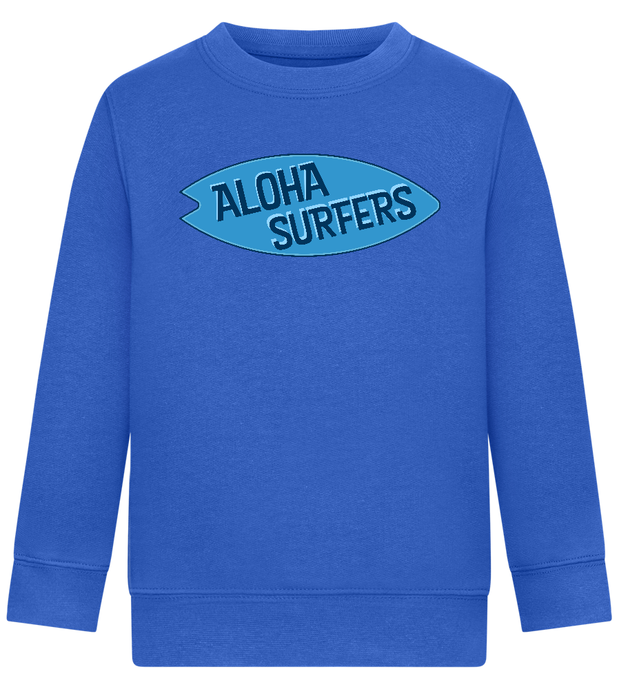 Aloha Surfers Design - Comfort Kids Sweater_ROYAL_front