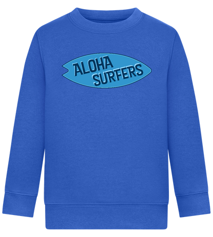 Aloha Surfers Design - Comfort Kids Sweater_ROYAL_front