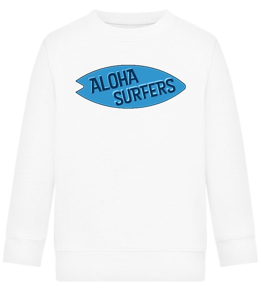 Aloha Surfers Design - Comfort Kids Sweater_WHITE_front