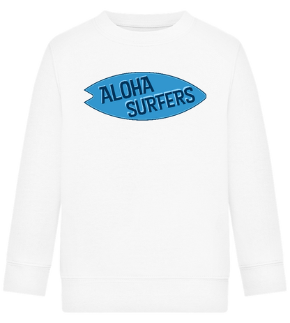 Aloha Surfers Design - Comfort Kids Sweater_WHITE_front