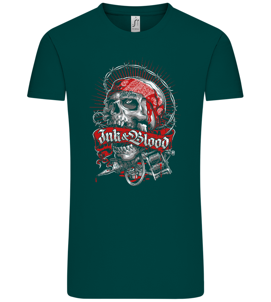 Ink And Blood Skull Design - Comfort Unisex T-Shirt_GREEN EMPIRE_front
