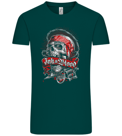 Ink And Blood Skull Design - Comfort Unisex T-Shirt_GREEN EMPIRE_front