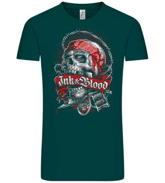 Ink And Blood Skull Design - Comfort Unisex T-Shirt_GREEN EMPIRE_front