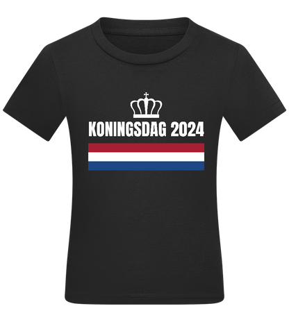 Kingsday Flag Design - Comfort kids fitted t-shirt_DEEP BLACK_front