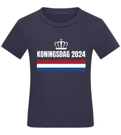 Kingsday Flag Design - Comfort kids fitted t-shirt_FRENCH NAVY_front