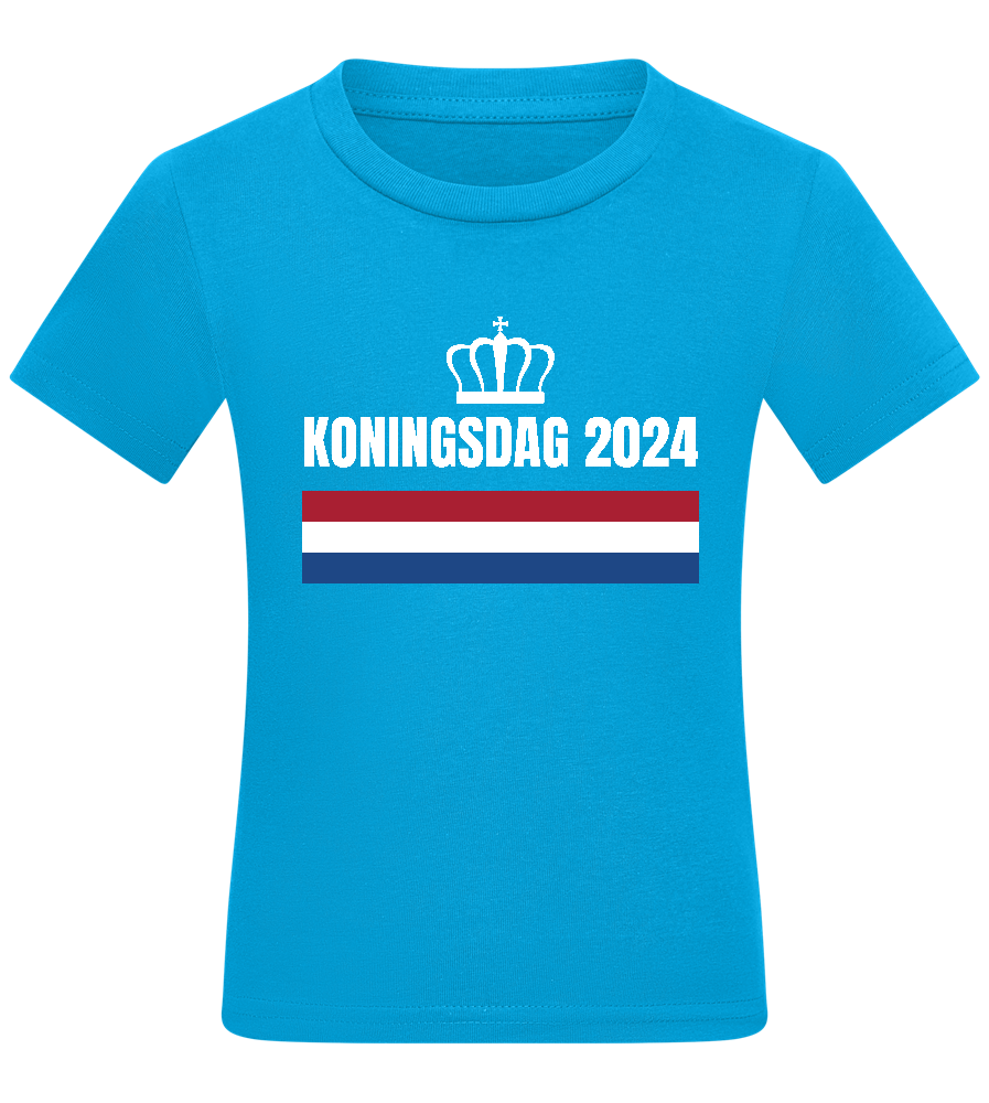 Kingsday Flag Design - Comfort kids fitted t-shirt_TURQUOISE_front