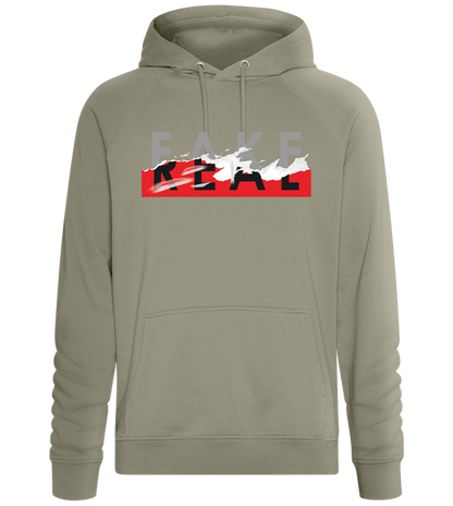 Fake Real Design - Comfort unisex hoodie_KHAKI_front