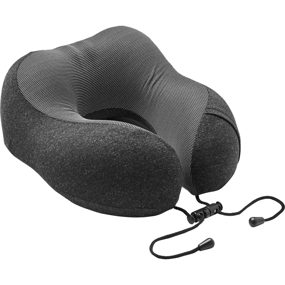 Travel Pillow with Drawstring Bag_STONE GREY_DETAILEDIMAGE_front_6