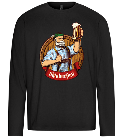 Oktoberfest Man Design - Premium men's long sleeve t-shirt_DEEP BLACK_front