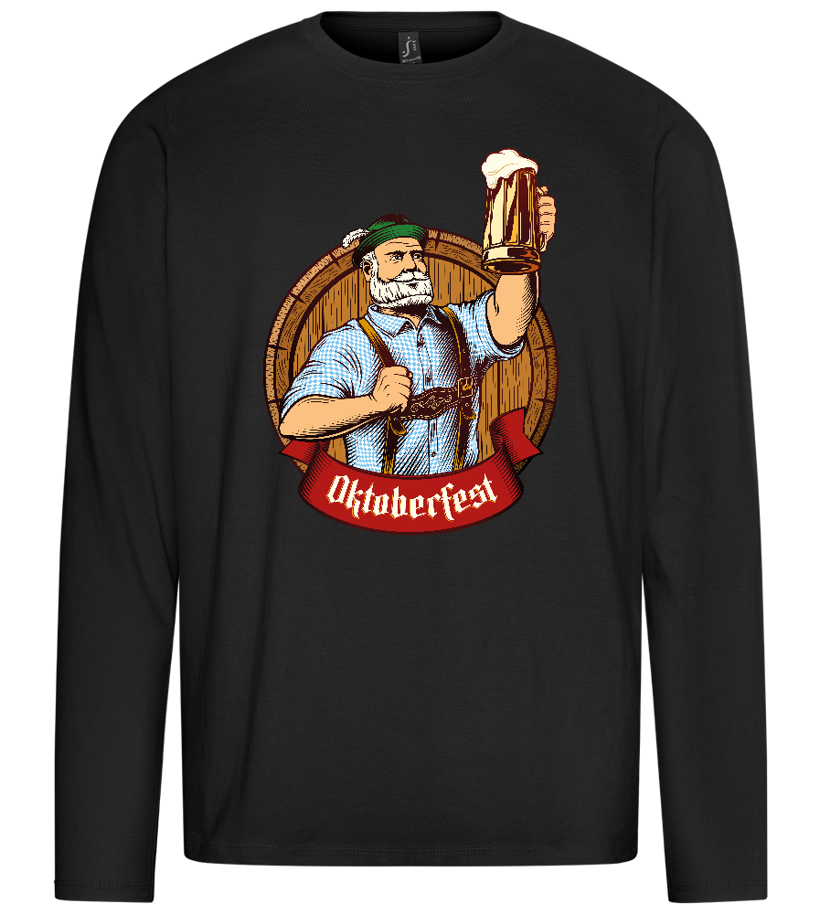 Oktoberfest Man Design - Premium men's long sleeve t-shirt_DEEP BLACK_front