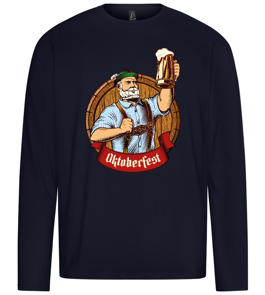 Oktoberfest Man Design - Premium men's long sleeve t-shirt_FRENCH NAVY_front