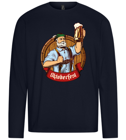 Oktoberfest Man Design - Premium men's long sleeve t-shirt_FRENCH NAVY_front