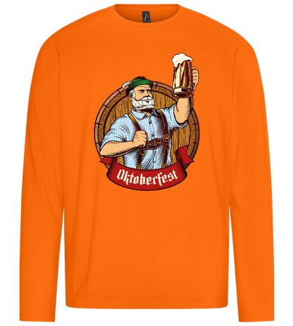 Oktoberfest Man Design - Premium men's long sleeve t-shirt_ORANGE_front