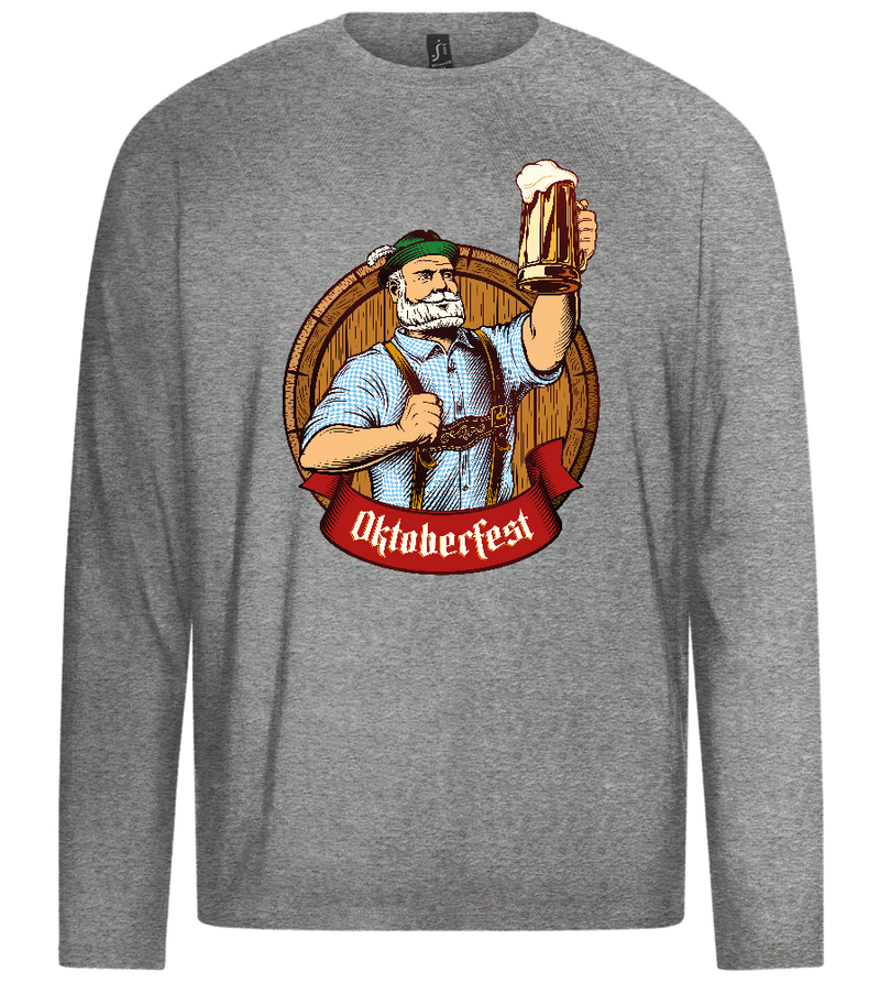 Oktoberfest Man Design - Premium men's long sleeve t-shirt_ORION GREY_front