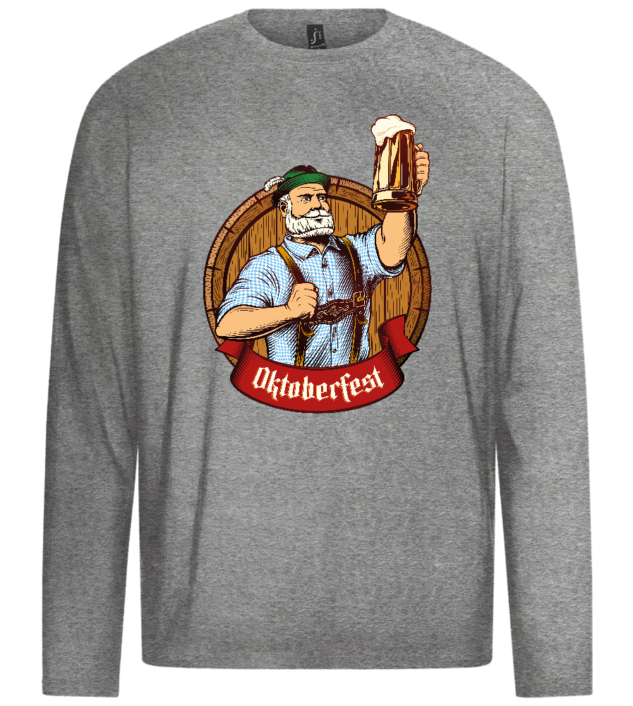 Oktoberfest Man Design - Premium men's long sleeve t-shirt_ORION GREY_front