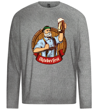 Oktoberfest Man Design - Premium men's long sleeve t-shirt_ORION GREY_front