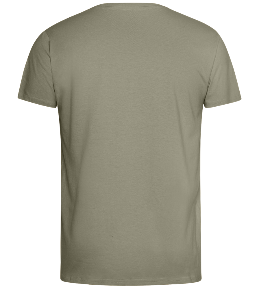 Skull Bodybuilding Design - Comfort men's fitted t-shirt_KHAKI_back