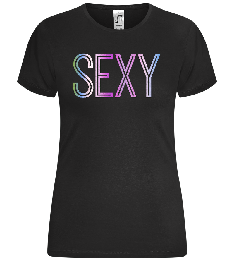 Sexy Neon Text Design - Comfort women's t-shirt_DEEP BLACK_front