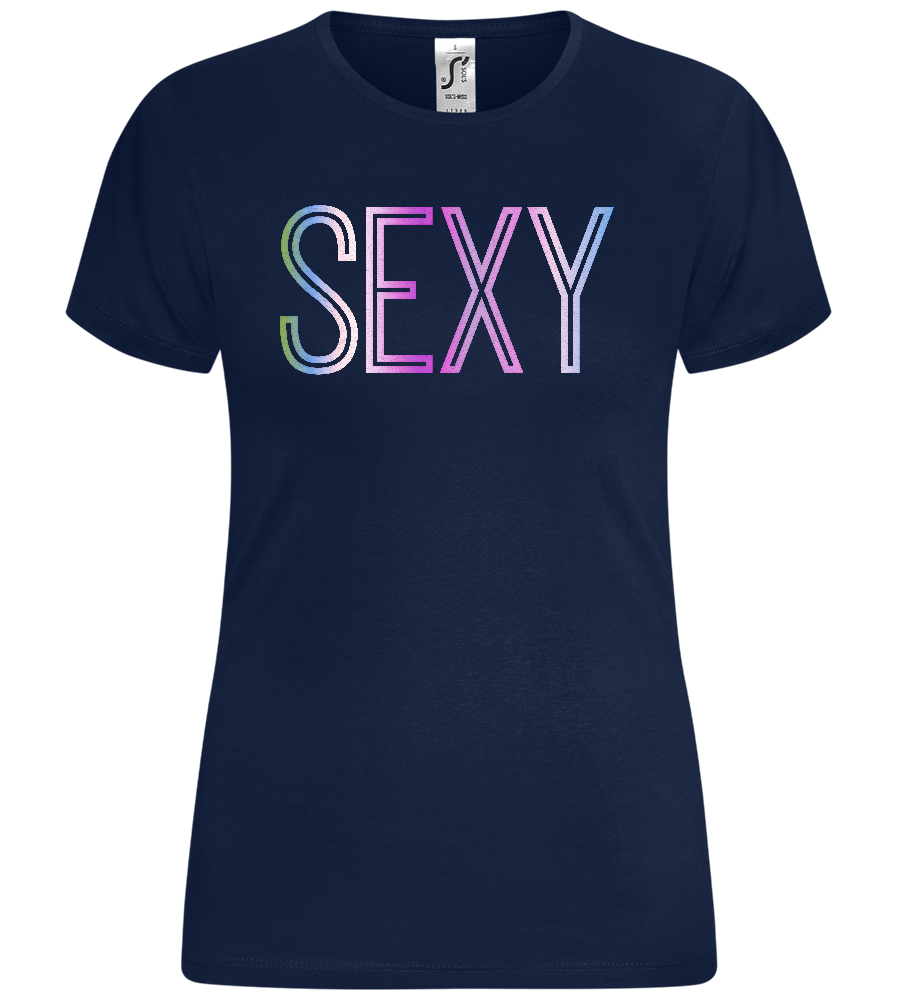 Sexy Neon Text Design - Comfort women's t-shirt_MARINE_front