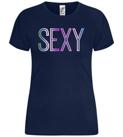 Sexy Neon Text Design - Comfort women's t-shirt_MARINE_front