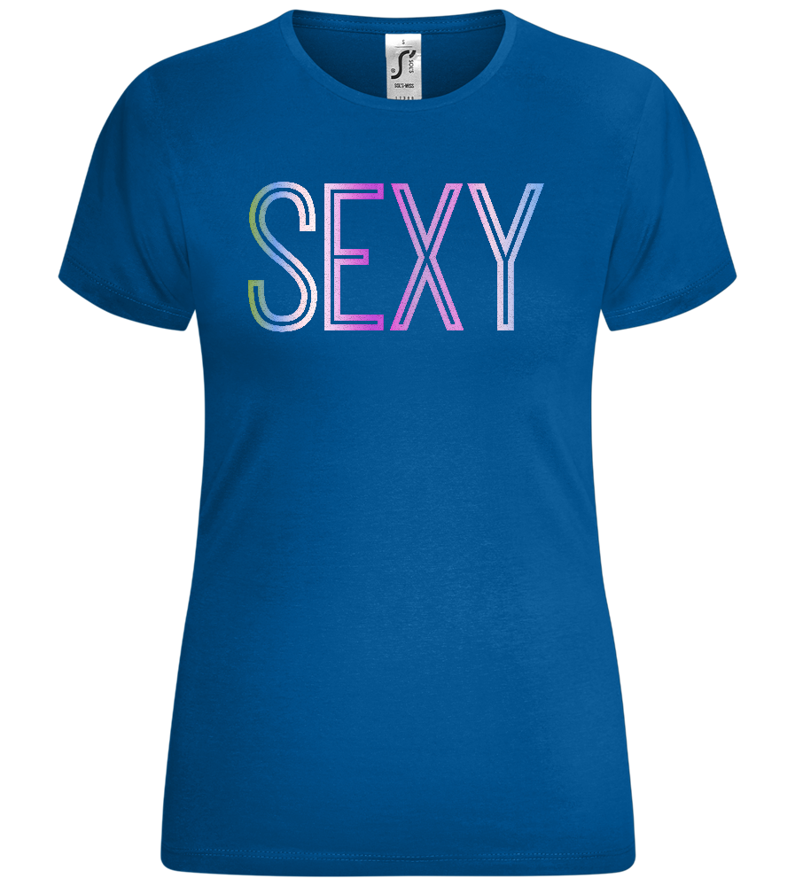 Sexy Neon Text Design - Comfort women's t-shirt_ROYAL_front