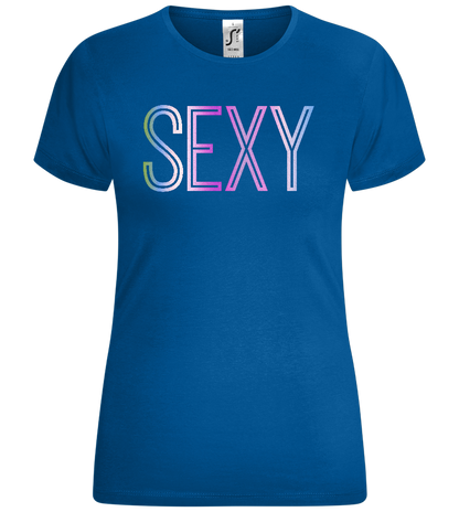 Sexy Neon Text Design - Comfort women's t-shirt_ROYAL_front