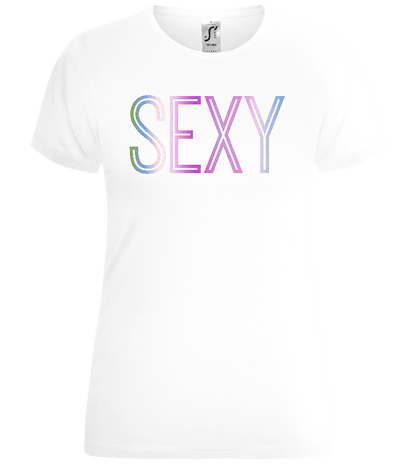 Sexy Neon Text Design - Comfort women's t-shirt_WHITE_front