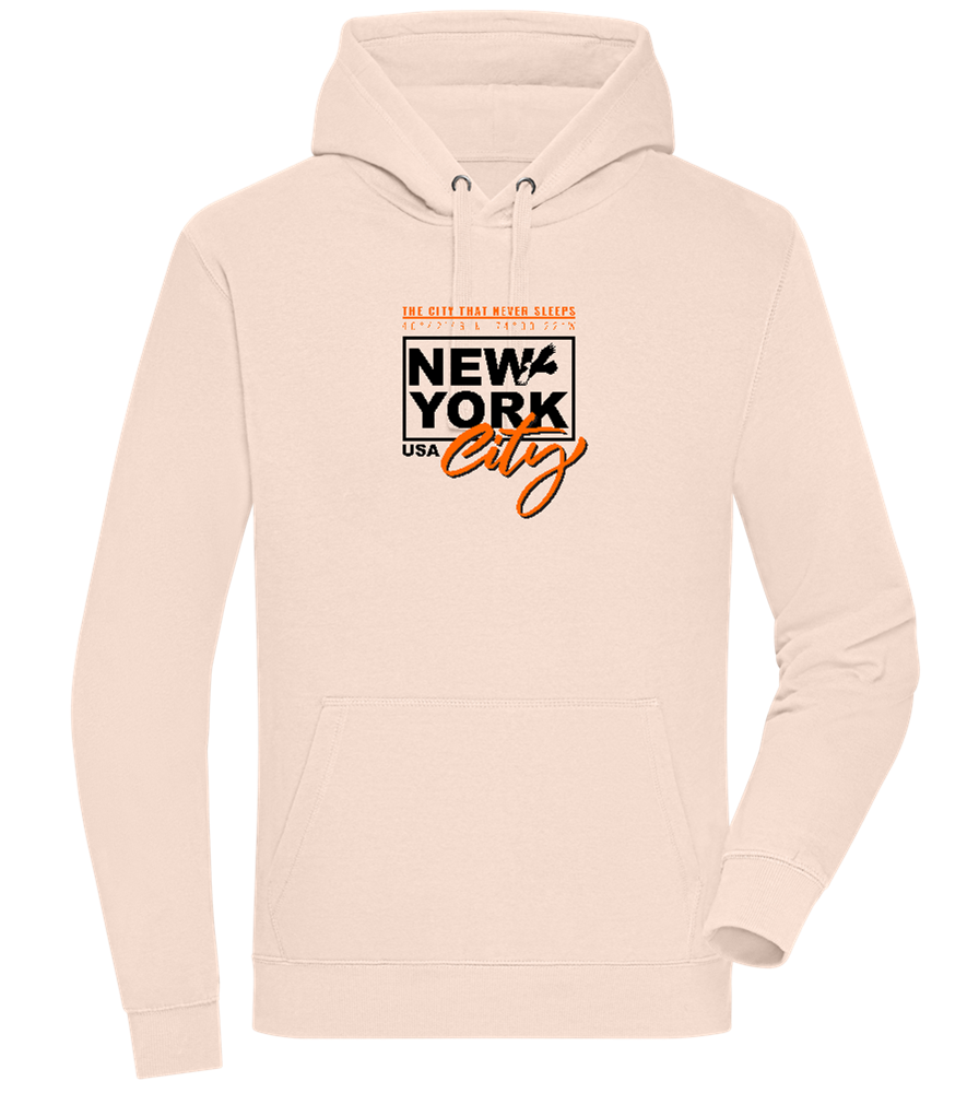 The City That Never Sleeps Design - Premium unisex hoodie_LIGHT PEACH ROSE_front