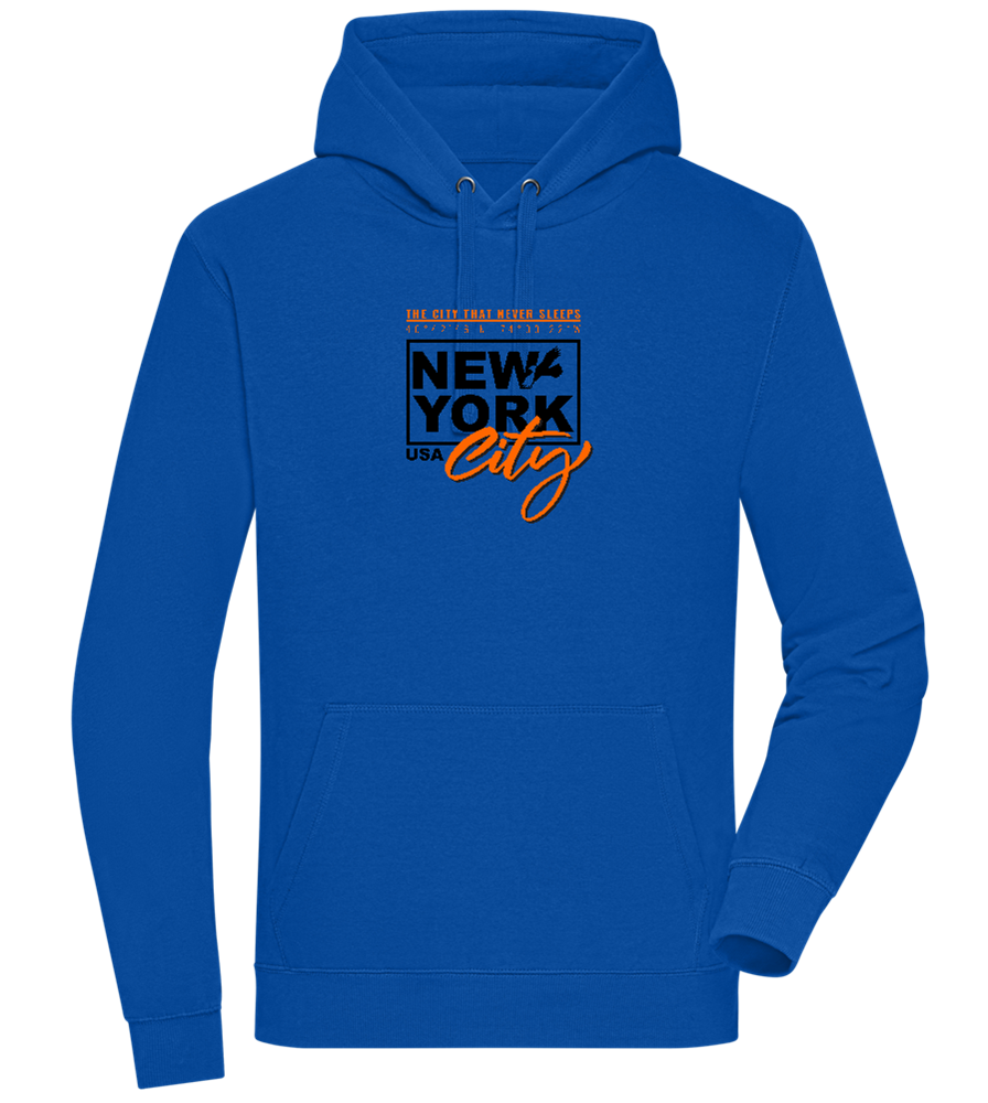 The City That Never Sleeps Design - Premium unisex hoodie_ROYAL_front