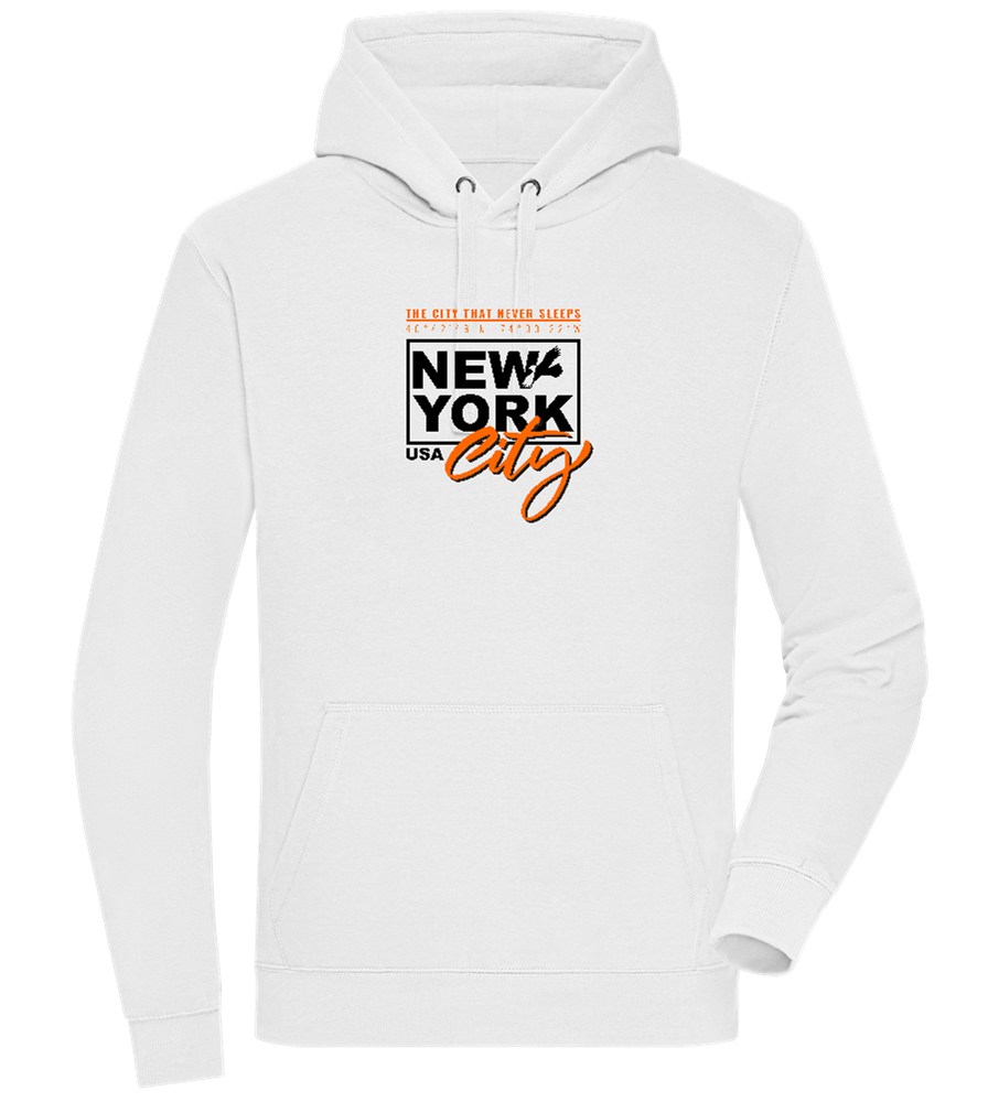 The City That Never Sleeps Design - Premium unisex hoodie_WHITE_front