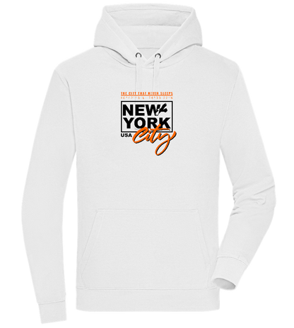 The City That Never Sleeps Design - Premium unisex hoodie_WHITE_front