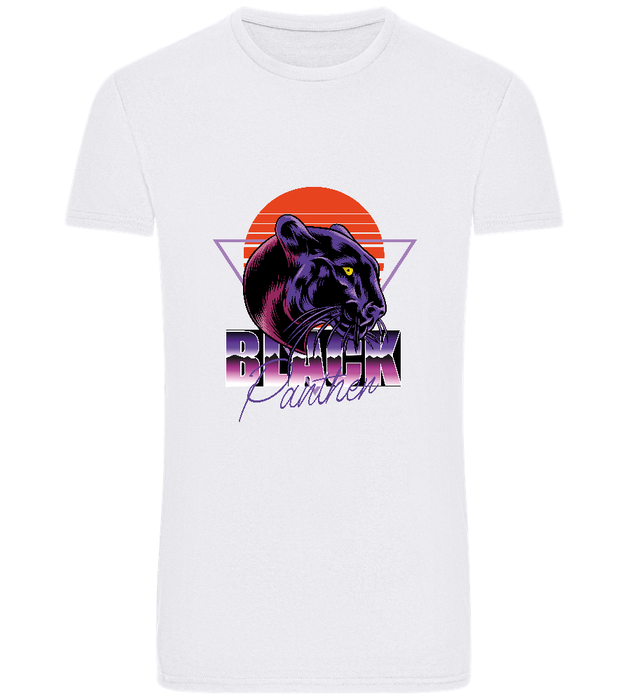Retro Panther 4 Design - Basic Unisex T-Shirt_WHITE_front