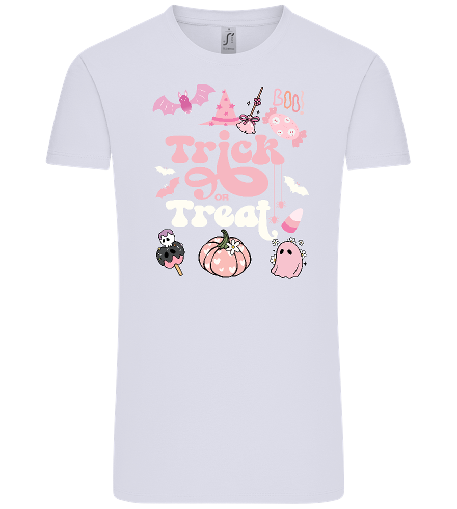 Pink Trick or Treat Design - Comfort Unisex T-Shirt_LILAK_front