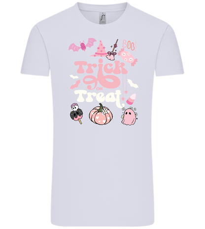 Pink Trick or Treat Design - Comfort Unisex T-Shirt_LILAK_front