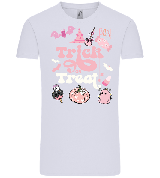 Pink Trick or Treat Design - Comfort Unisex T-Shirt_LILAK_front