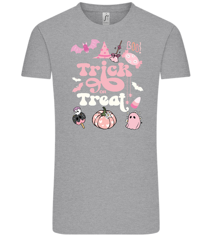 Pink Trick or Treat Design - Comfort Unisex T-Shirt_ORION GREY_front